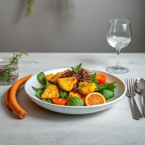 Roasted Cauliflower & Turmeric Salad