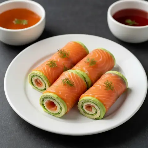 Smoked Salmon Avocado Breakfast Roll-Ups