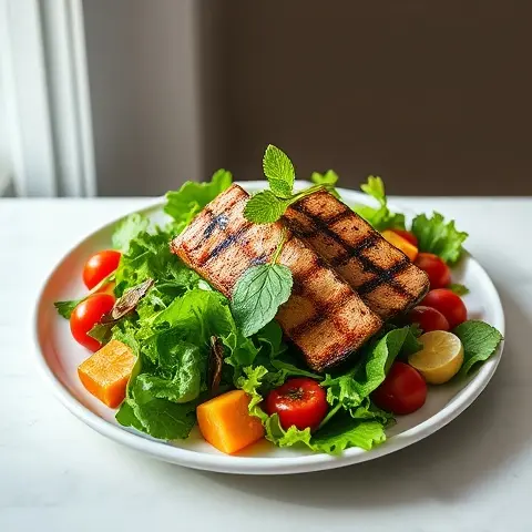 Grilled Tuna Steak & Niçoise Greens Salad