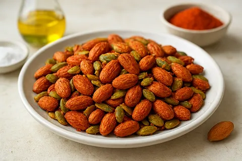 Spicy Roasted Almonds & Pumpkin Seeds Mix