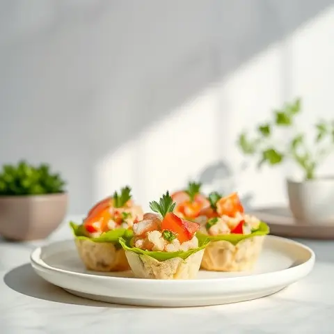 Cilantro-Lime Cauliflower Ceviche Cups
