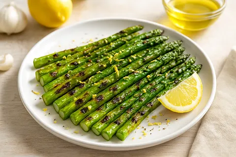 Charred Asparagus with Lemon Zest