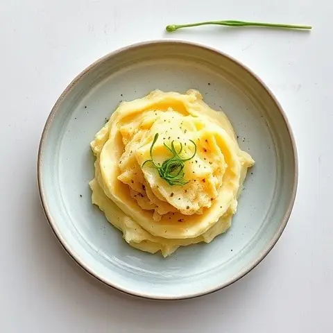Smashed Celeriac with Olive Oil and Chives