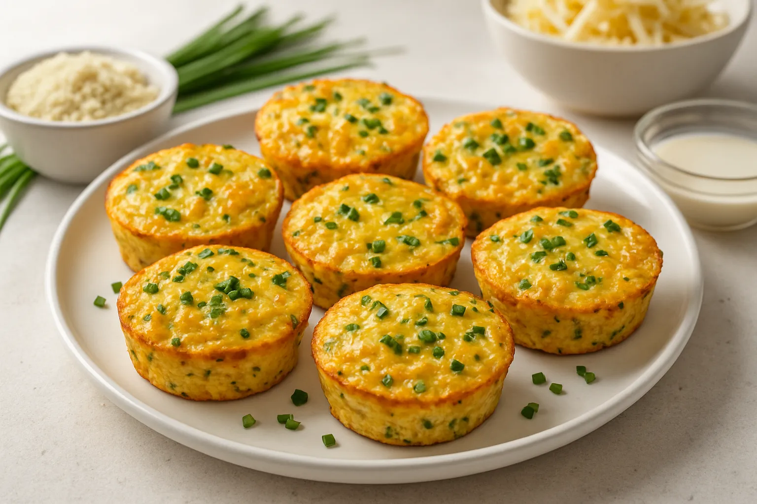 Almond-Chive Mini Quiches (Crustless)
