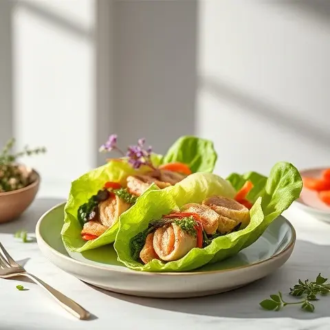 Gentle Turkey Lettuce Roll-Ups