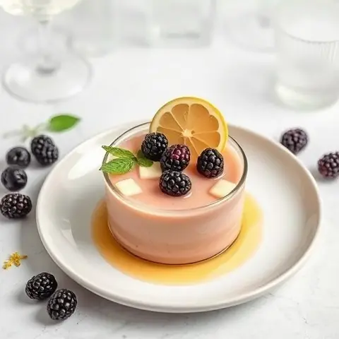 Refreshing Blackberry Lemon Posset