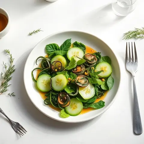 Seaweed, Cucumber & Sesame Dressing Salad