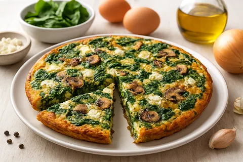Savory Spinach & Mushroom Frittata