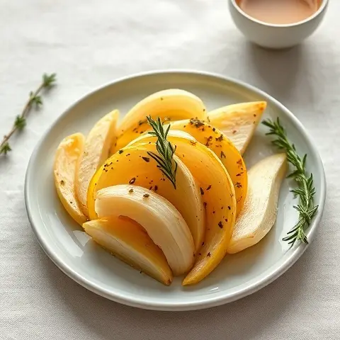 Oven-Roasted Kohlrabi Wedges with Rosemary