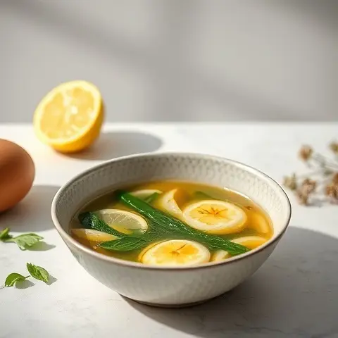 Nutritious Spinach & Lemon Egg Drop Soup