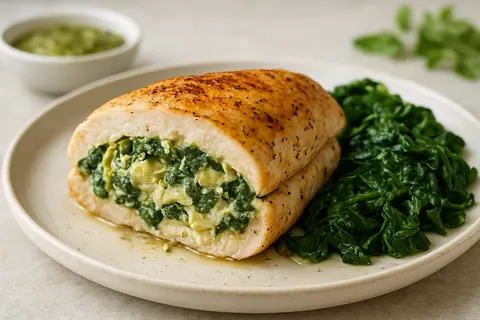 Spinach & Artichoke Stuffed Chicken Breast