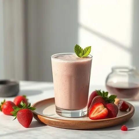 Strawberry Date Quick Carb Smoothie