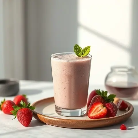 Strawberry Date Quick Carb Smoothie