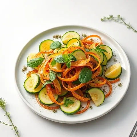 Zucchini Ribbon Salad with Dill and Olive Oil