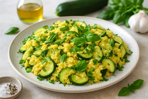 Zucchini-and-Egg Scramble with Fresh Herbs