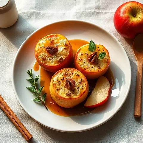 Cinnamon Baked Apples with Vanilla Bean