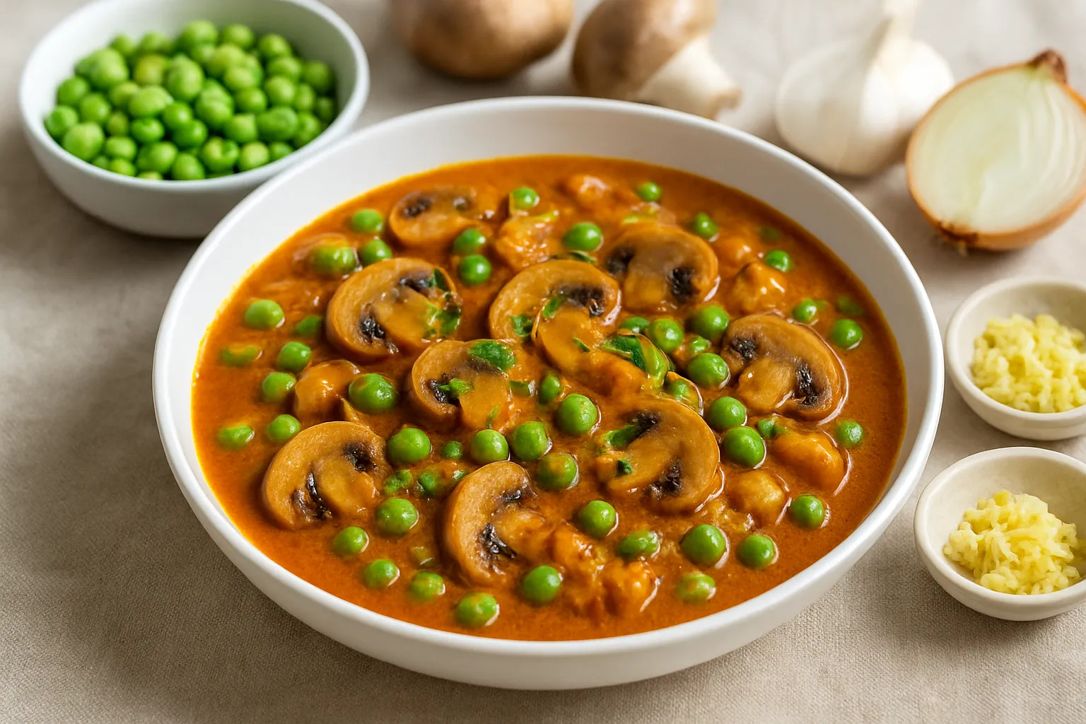 Mushroom and Pea Curry