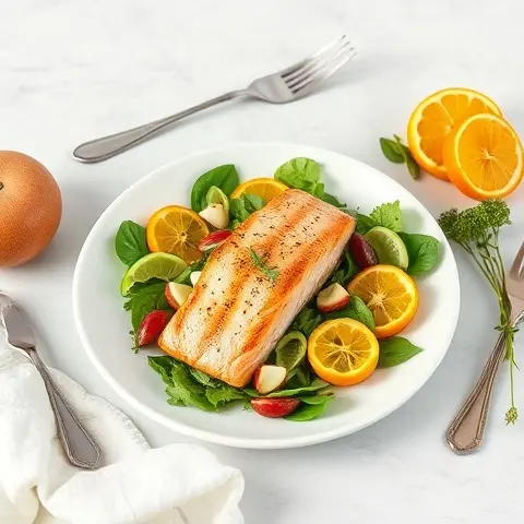 Seared Salmon & Fennel Citrus Salad