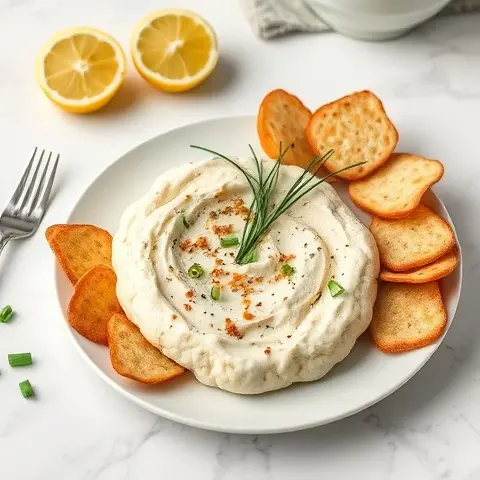 Lemon-Roasted Cauliflower & Chive Dip