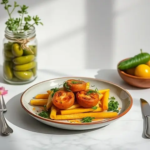 Quick Pickled Green Tomatoes