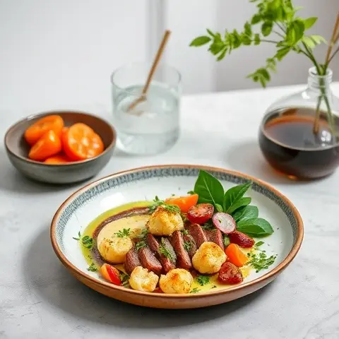 Roasted Cauliflower Steak Salad with Chimichurri