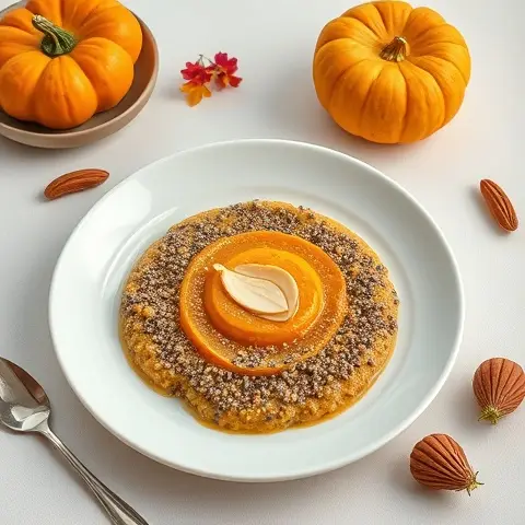 Pumpkin Spice Chia Porridge with Almond Butter
