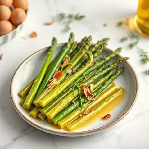Steamed Asparagus Tips with Olive Oil