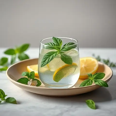 Sparkling Lime & Basil Cooler (No Sugar)
