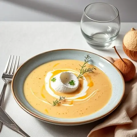 Creamy Celeriac and Cauliflower Chowder with Coconut Cream