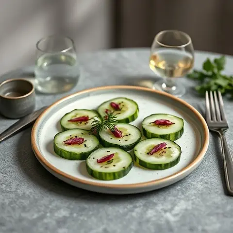 Savory Miso Cucumber Rounds
