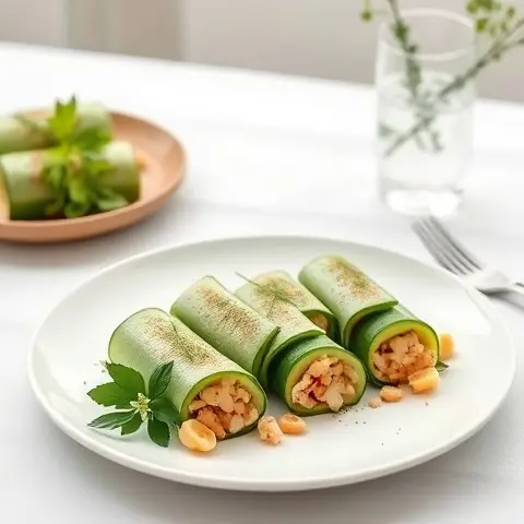 Cucumber Roll-Ups with Tuna