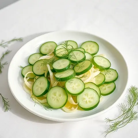 Refreshing Cucumber, Fennel, and Dill Salad with Olive Oil