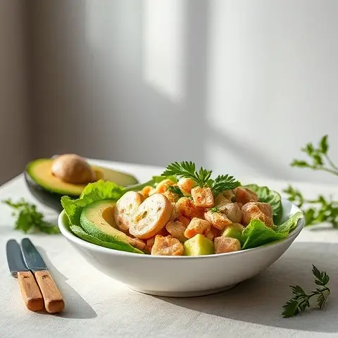 Cilantro-Lime Chicken Salad with Avocado Breakfast Bowl