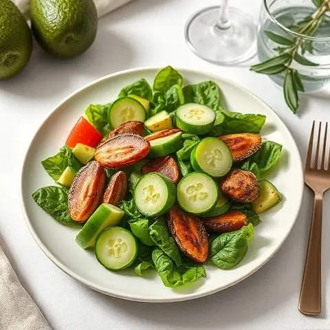 Avocado, Cucumber & Sardine Nicoise Salad