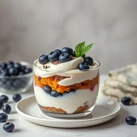 Greek Yogurt Parfait with Blueberries & Chia