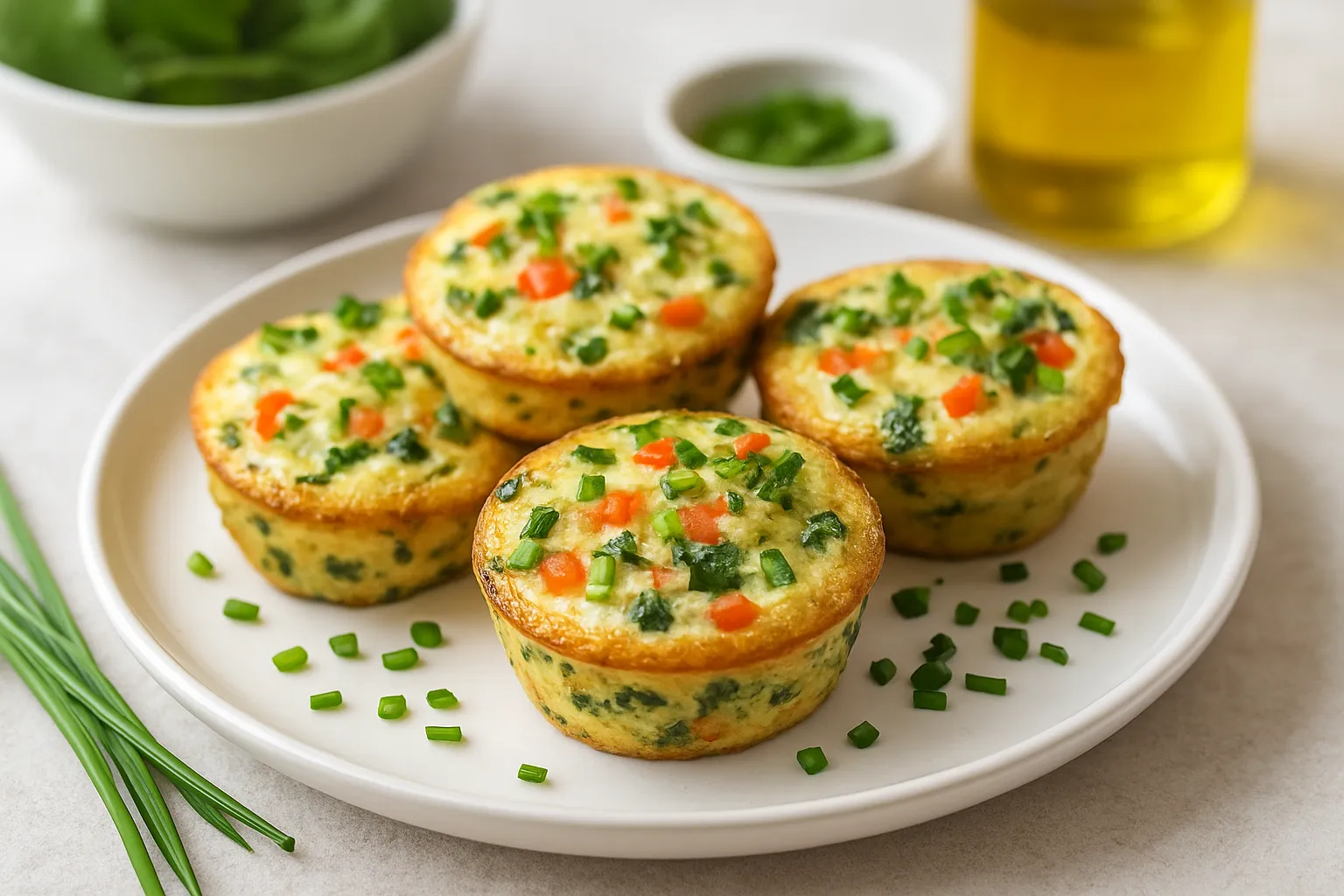 Egg White and Chive Breakfast Muffins
