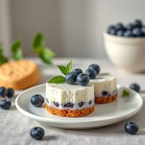10 Blueberry Skyr Cheesecake Bites