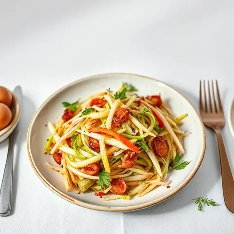 Kohlrabi Slaw Salad with Apple Cider Vinaigrette