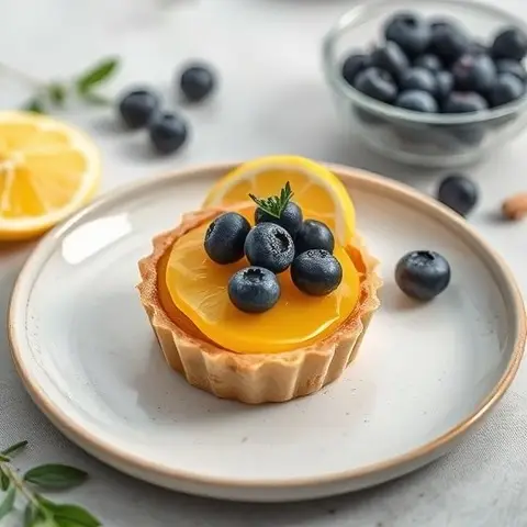 Lemon-Blueberry Almond Tartlets