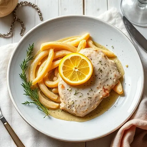 Lemon-Thyme Turkey Cutlets with Artichokes