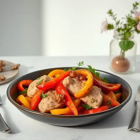 Cumin-Paprika Turkey Skillet with Peppers and Onions