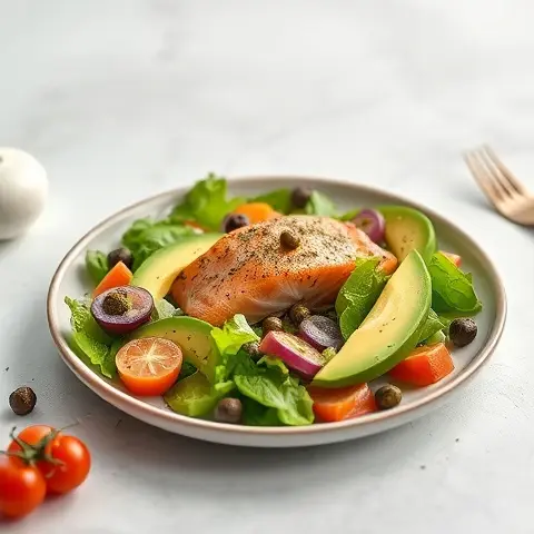 Smoked Salmon, Avocado & Caper Salad