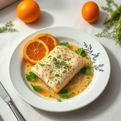 Citrus-Herb Cod with Fennel and Orange