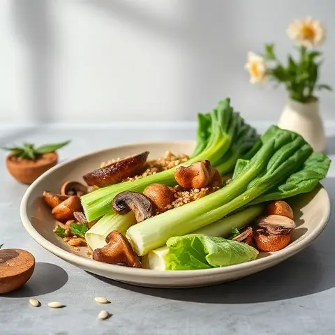 Bok Choy and Shiitake Breakfast Stir-Fry with Toasted Sesame