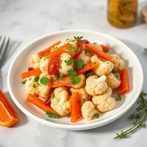 Zesty Pickled Cauliflower Giardiniera
