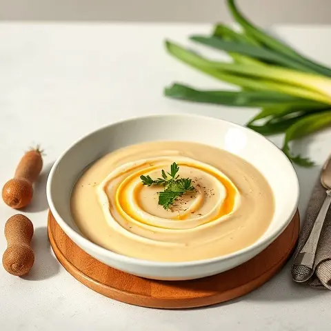 Warm Celeriac & Leek Purée: A Cream-Free Delight