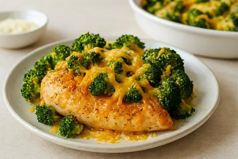 Roasted Broccoli-Cheddar Chicken Bake (Low-Carb)