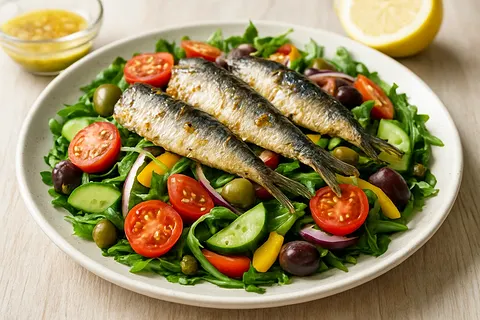 Sardine Nicoise-style Salad with Dijon Vinaigrette