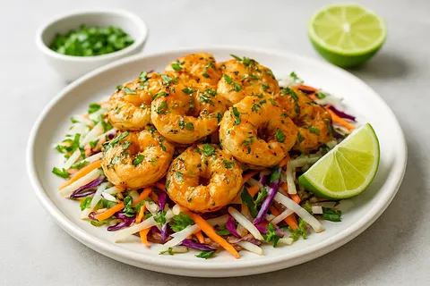 Cilantro-Lime Shrimp with Jicama Slaw