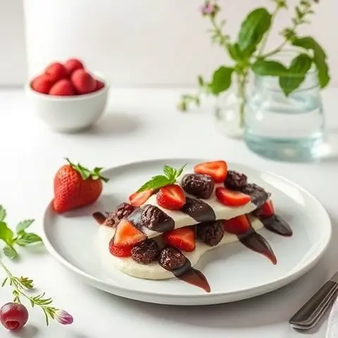 Cocoa Nib Yogurt Bark with Berries